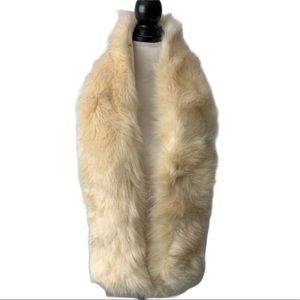 Sole Society Cream Faux Fur Stole Scarf